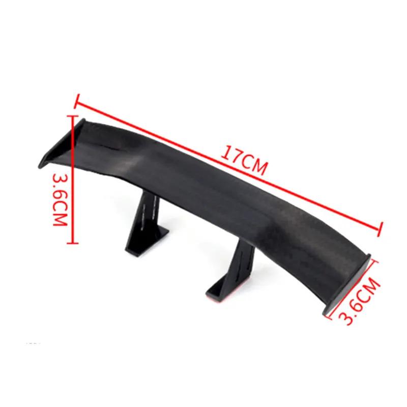 17CM Car Mini Tail Wing Carbon Fiber Look Modified Tail Wings Simple Model Auto Rear Spoiler Decoration Car Accessories