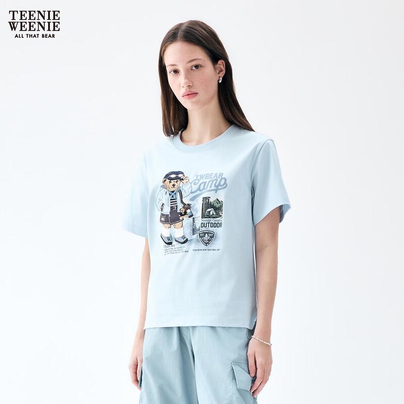 Teenie Weenie Bear Cartoon Letter Women's T-Shirt