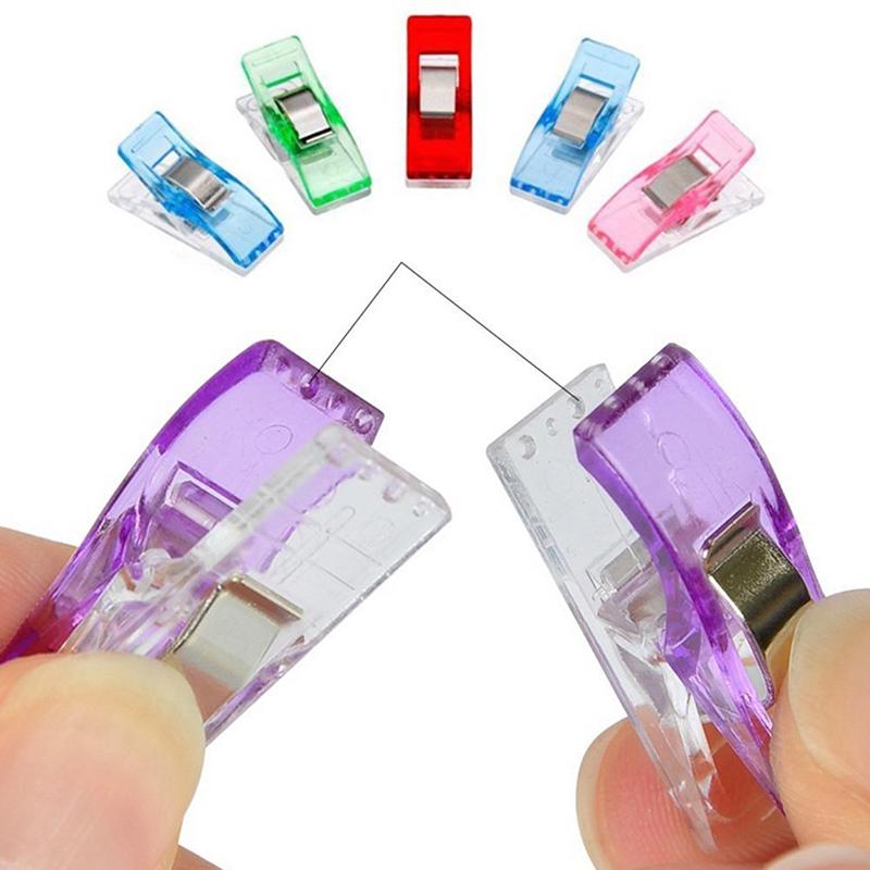 20PCS Multipurpose Sewing Clips ColorfulClamps Plastic Craft Crocheting Knitting Safety Clips Assorted Color Binding Clips Paper