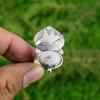 Oval Pink Opal Gemstone 925 Sterling Silver Statement Bird Bezel Ring Jewelry