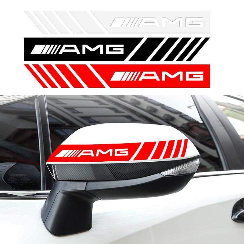 Car Rearview Mirror Sticker Auto Side Body Stripe Decal Decoration For Mercedes Benz AMG GLC GLE CLA W204 W205 W203 W211 W212 W213