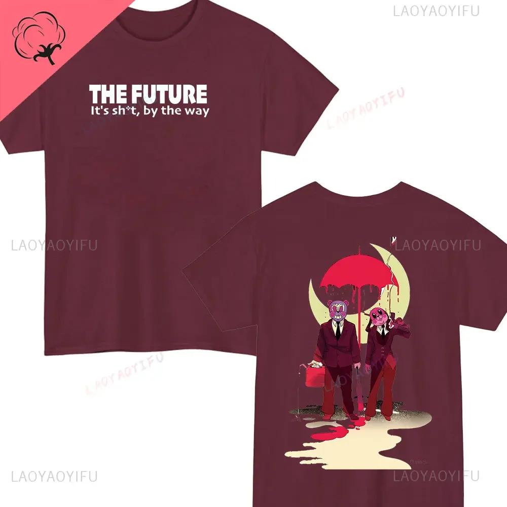Retro The Umbrella Academy Double Sided Printed Cotton Tshirt Leisure Classic TShirts NoveltyShirt Loose Unique Tops