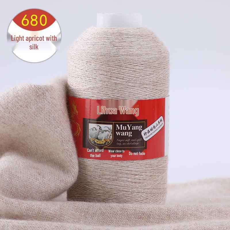 Pure Cashmere Machine-Knitted Medium-Fine Yarn for Hand-Knitting Scarves and Baby Items
