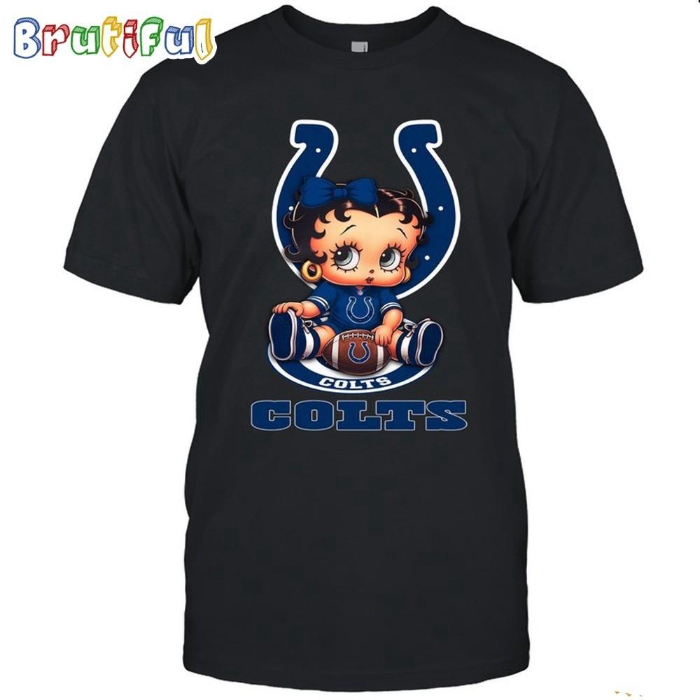 Футбольная футболка NFL Indianapolis Colts Betty Boop Унисекс Размер S-5XL 4XL