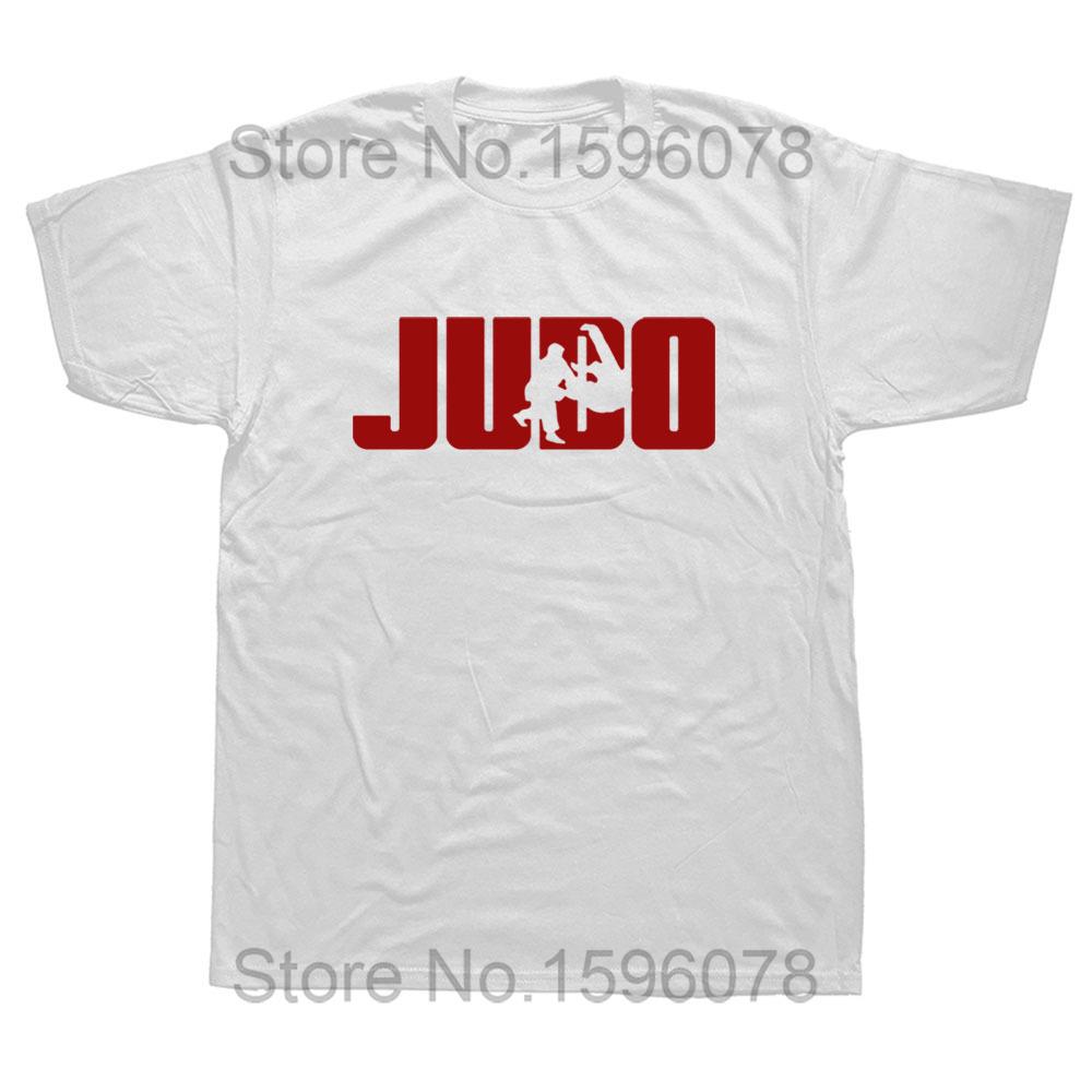 Vtipná trička s bojovými uměními Judo Grafická bavlněná streetwearová trička s krátkým rukávem a kulatým výstřihem Harajuku Pánské oblečení