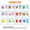 12Pcs Folding Geometric Shapes Back to School Supplies Geometry Educational Toys Solids