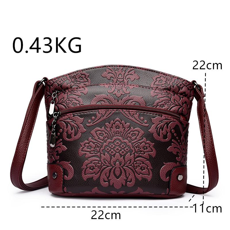 High Quality Leather Multilayer Women Messenger Bag Famous Designer Lady Shoulder Bags Printing Trendy Crossbody Bolsas Sac A