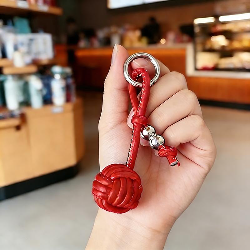Yogodlns Woven Ball Mini Backpack Hanging Handbag Pendant Bag Pendant Bags Accessories