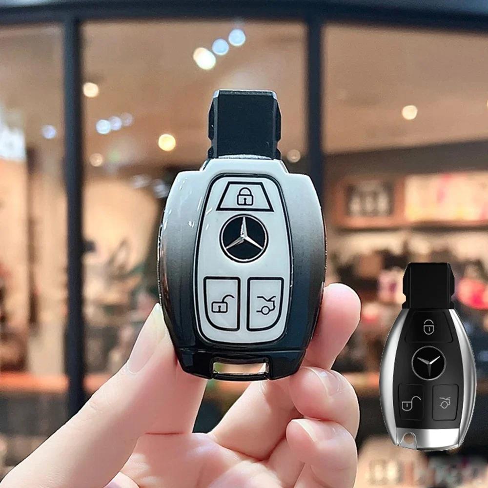 2025 Hot For Mercedes Benz Alloy Car Smart Key Case Cover Shell for Mercedes Benz A B C E GL S GLA GLK CLS Class AMG W204 W205 W