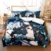 Cool Black Rock Shooter BRS Dark Star Cannon Battle Fantasy Anime Bedding Set Includes Duvet Cover 2 Pillowcases Blue Twin Tail