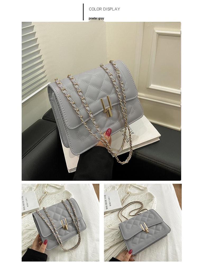 2025 Fashion Diamond Lattice Chain Shoulder Bag: Versatile Korean Crossbody for Commute