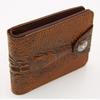 Vintage PU Leather Crocodile Skin Wallet Small Alligator Coin Pocket Purse Zipper Closure Credit Card Holders Male