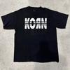 Vintage Korn Cross Logo 90s Heavy Cotton Black Unisex Tshirt Size S5xl
