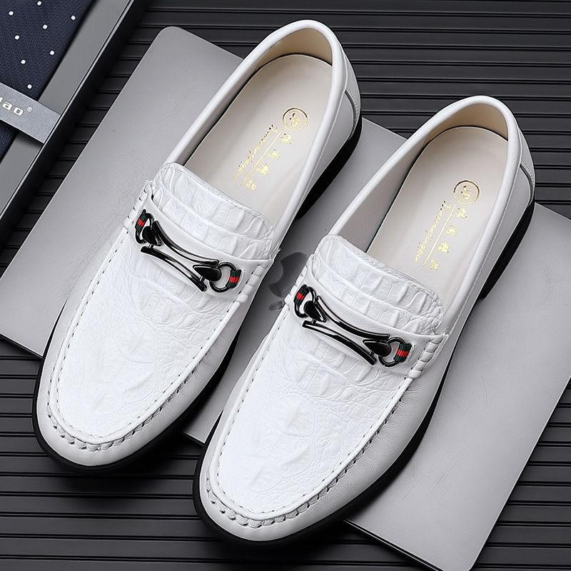 Summer Men's Leather Shoes New Deodorant Driving Shoes Casual Doudou Shoes One-pedal Leather Shoes