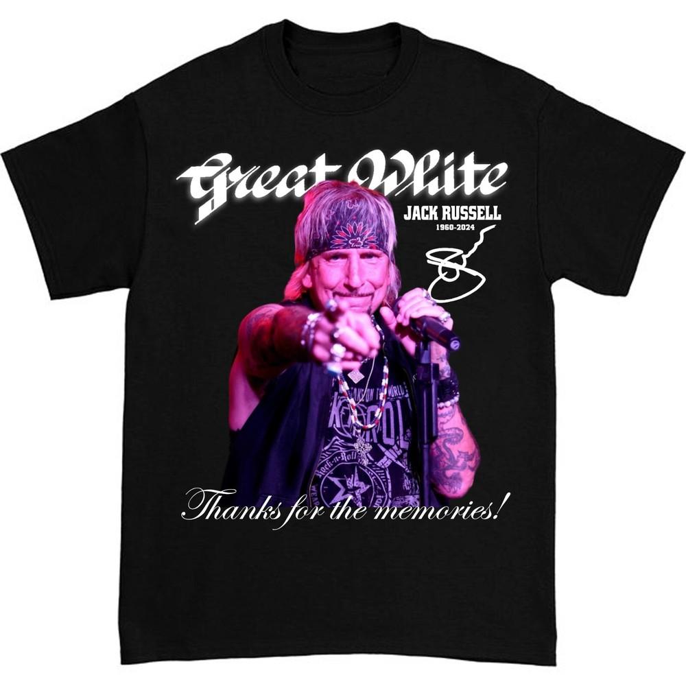 Rare Jack Russell Great White Gift For Fans Men S235XL TShirt 7D245 Unisex T-Shirt S