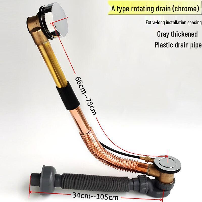 TLXT Сифон для ванны Медная сливная труба