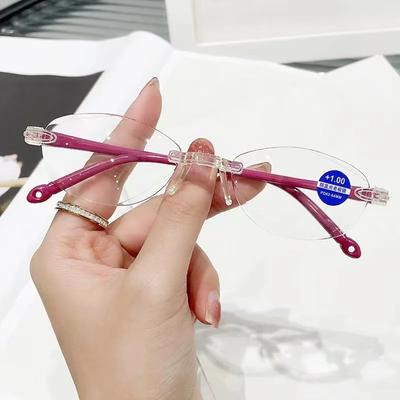 10pcs Frameless Reading Glasses Anti-blue Anti-radiation Anti-fatigue Presbyopia Glasses Farsightedness Glasses