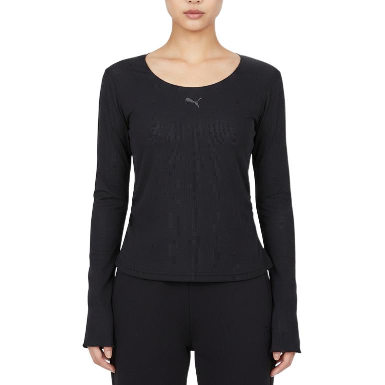 Puma Knitted Round Neck Pullover Long Sleeve T-Shirt Women tops 640462-16 S