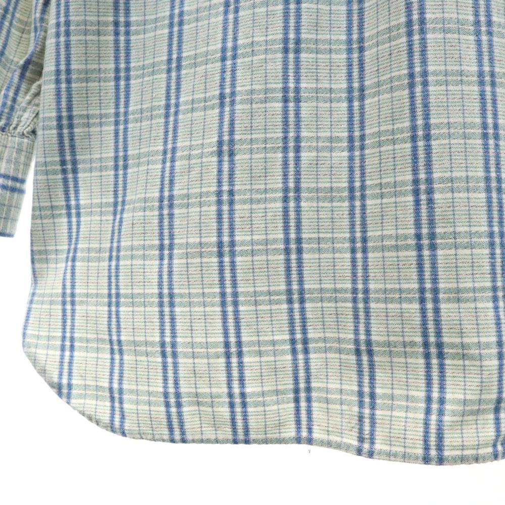 RRL 90s Initial tag Red 3 stars Old Check Pattern Long sleeve half button shirt Men's Used