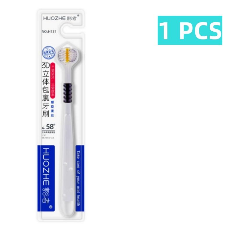 

YS00051---1-5 pcs adult three pack toothbrush soft bristles premium toothbrush spiral bristles