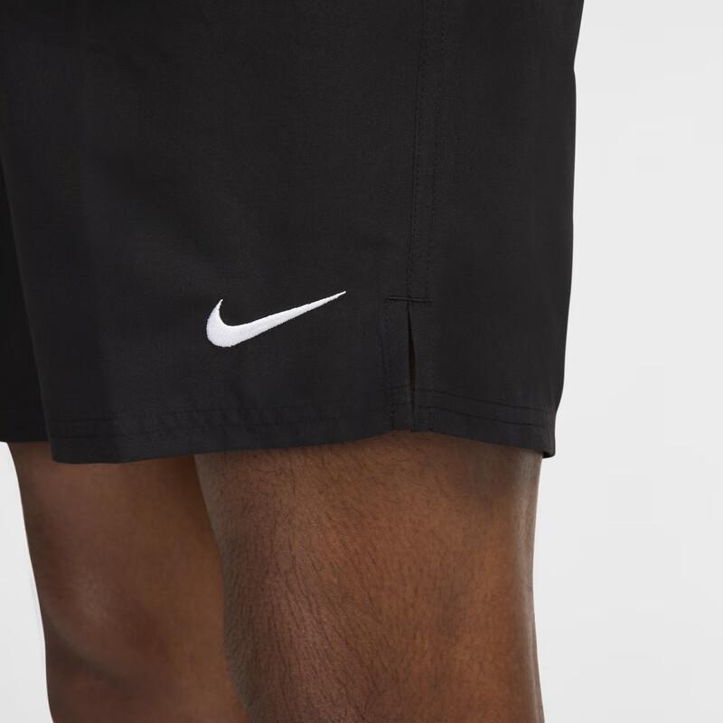 Nike Logo Straight Leg Swim Trunks Men swimwear Black HV7047-010