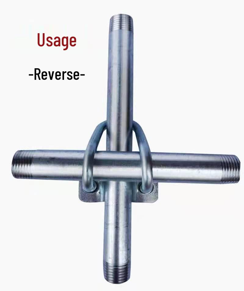 Double U-Bolt Galvanized Cross Pipe Clamp with Free Shipping