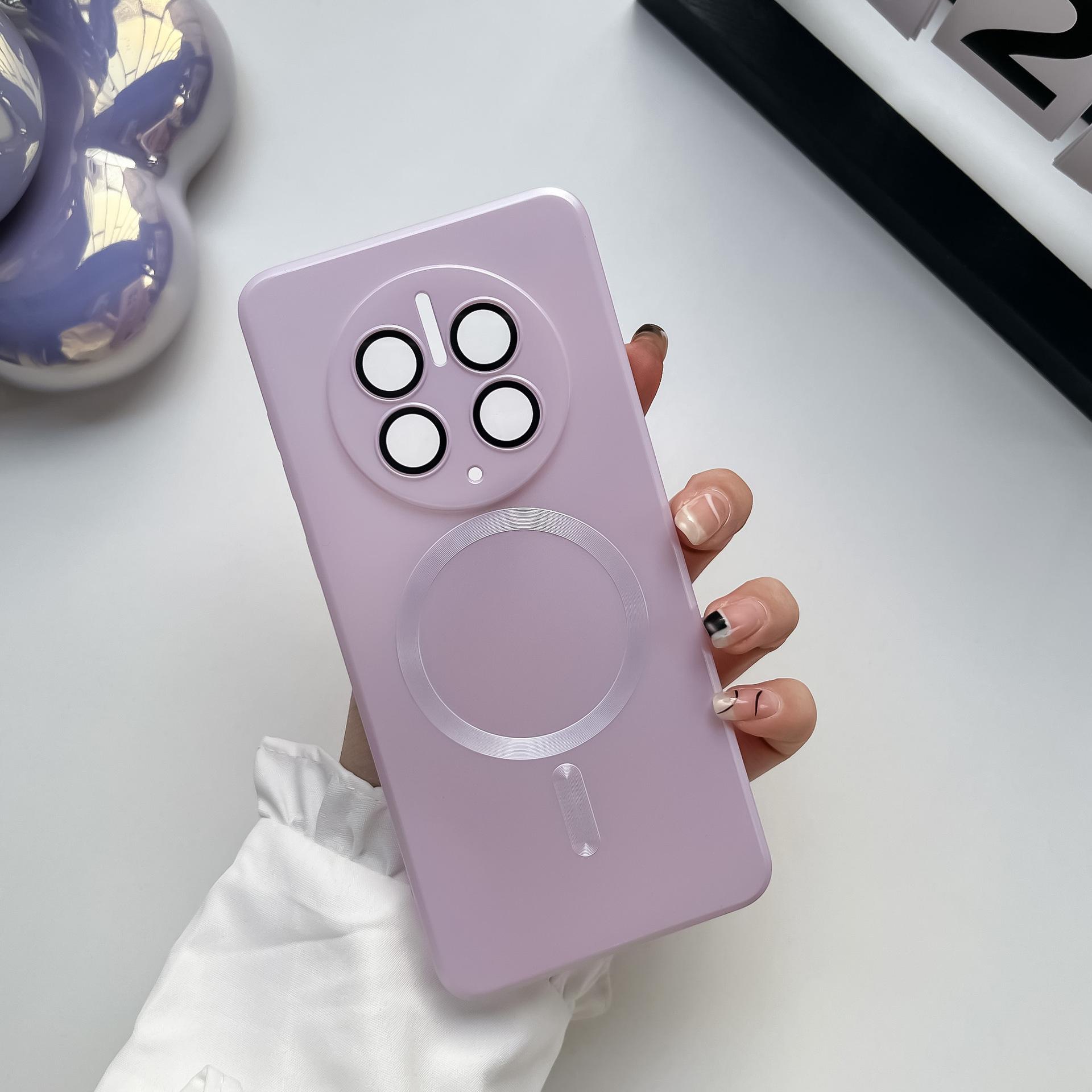 

Huawei MATE60PRO Liquid Magnetic Metal Paint Phone Case P50pro Full Package with Lens Film Protective Case P40 Huawei Mate60