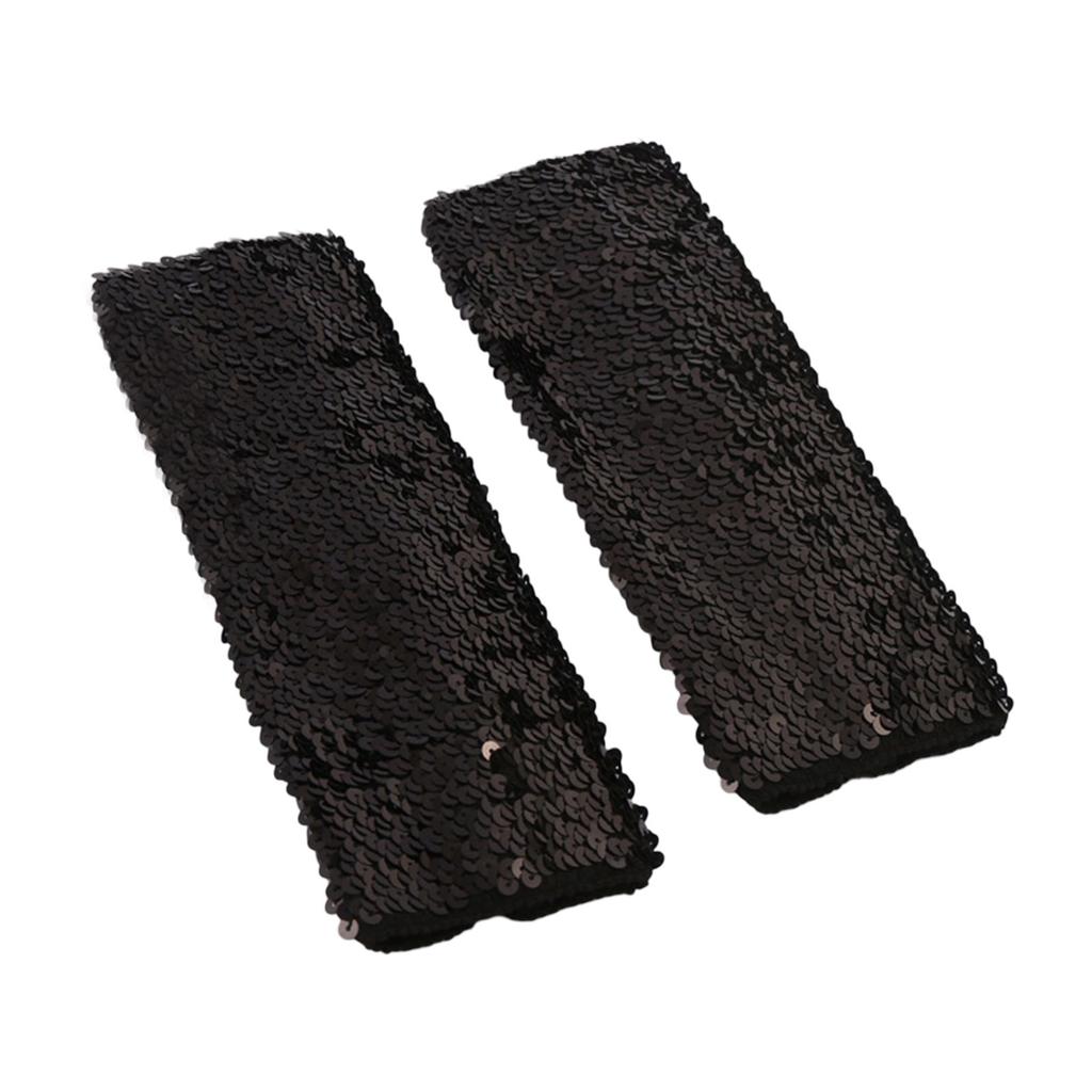 2pcs Fashionable Sequins Arm Sleeves Festival Celebration Long Arm Sleeves for Stage Performances and Themed Parties