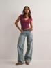 T-shirt Bodycon Scollo a V Dimagrante Stile Europeo-Americano - Moda Primavera/Estate 2025