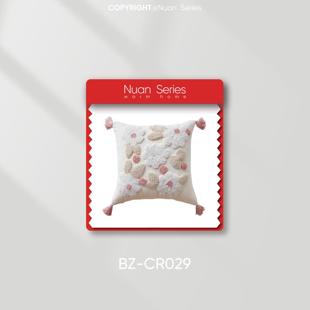 1PC Nuan Series Versatile Floral and Green Leaf Pillowcase 3D Embroidered Cushion Cover for Sofa Living Room Bedroom Home Decor