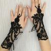 Damen Hochzeit Fingerlose Handschuhe Spitze Weiß Schwarz Hohe Qualität Hochzeitshandschuhe Fäustlinge Accessoire Mädchen Party Sexy Handschuhe Guante