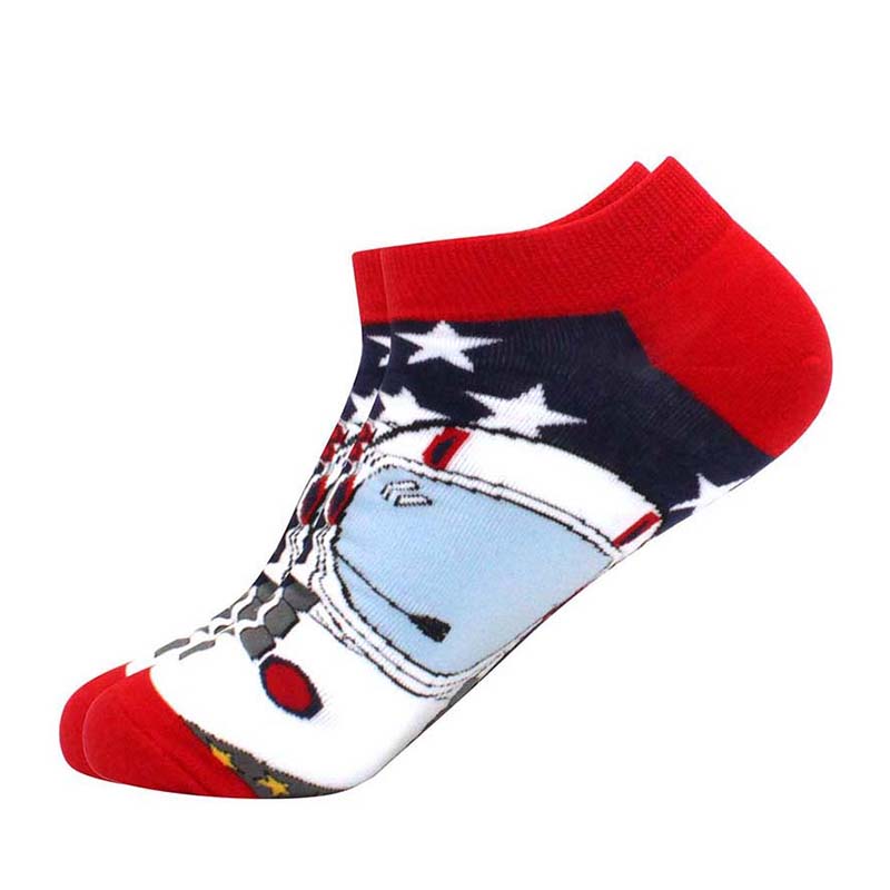 springtime Fashion Colorful Cotton Mens Socks Harajuku Stripe Art oil painting Animal Print Beer fries Funny Happy Ankle Socks