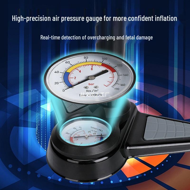 Ounai Universal Ultra-High Pressure Air Pump with Gauge for Cars and Motorcycles