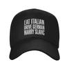 Eat Italian Drive GerUnisex Marry Slavic Outfit Unisex Women Baseball Cap  Trucker Hat Casual Formal Headwear Adjustable Fit Sun Cap