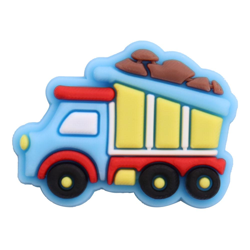 1Pcs PVC Mix Construction Vehicle Excavator Boys Buckle Clog Cool Children Cranes Car Shoe Charms Accessories Shoe Charm