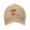 Vintage Happy Tabodi And Grizzy Baseball Caps Unisex Distressed Denim Headwear Cartoon Outdoor All Seasons Travel Hats Cap