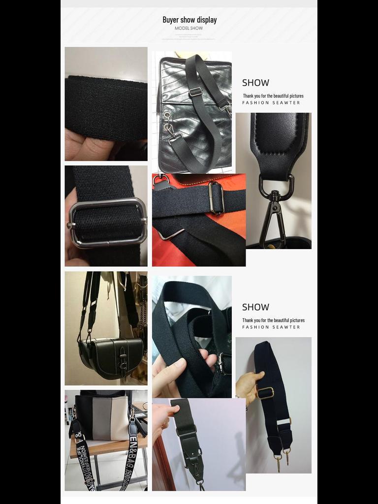 Neuer vielseitiger, breiter, gewebter, verstellbarer Umhängetaschengurt – Ersatzzubehör für Damen