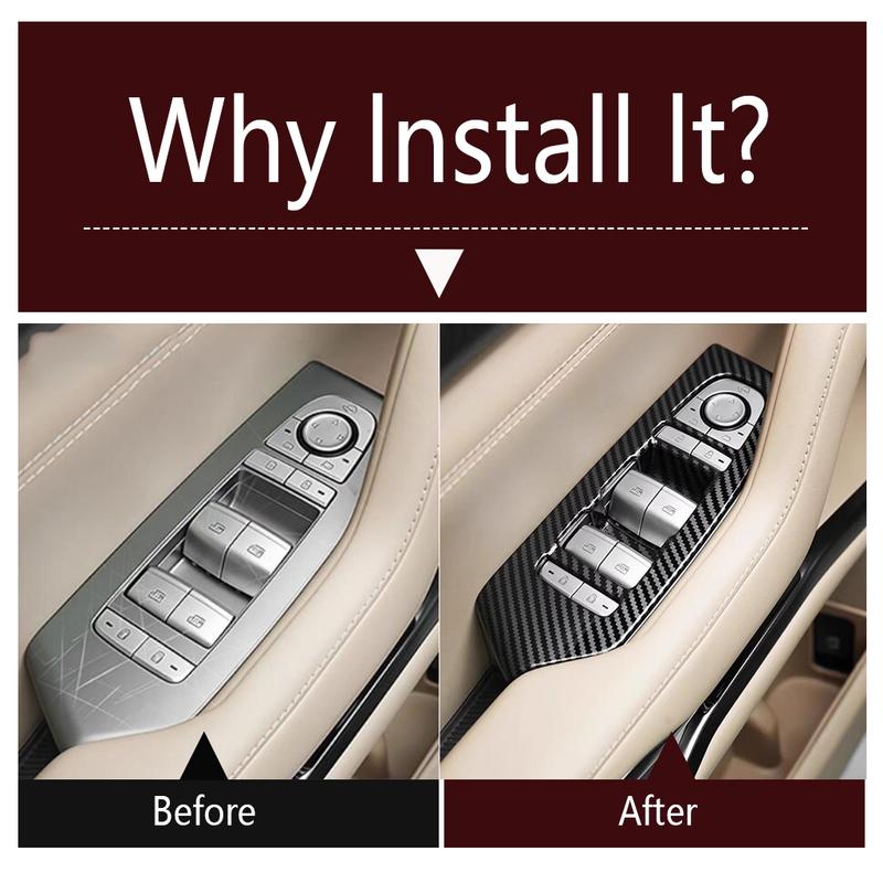 Read Light / Air AC Outlet Vent / Handle Bowl / Gear Shift Panel Cover Trim For BYD Leopard 8 2024 2025 Carbon Fiber Accessories