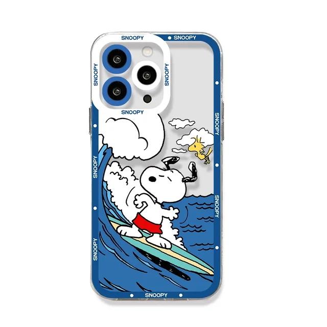 Niedliche Snoopy Handyhülle für iPhone 15 Pro Max 11 12 13 14 Pro Max 6 6S 7 8 Plus 12 Mini XS XR SE 2 3 Klar Transparent Weiche Hülle
