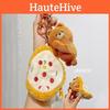 Food Plush Delightful Party Keychain Wallets Featuring Cute Pizza And Animal Styles