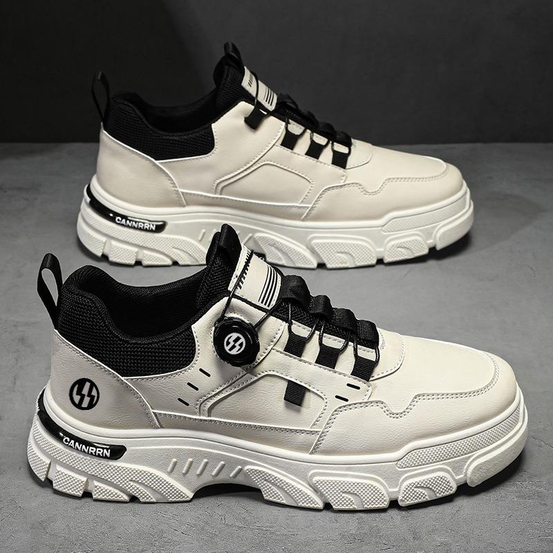 Autumn new breathable workwear shoes fashionable versatile high top boots men thick soled casual comfortable board shoes