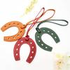 2PCS Fashion Key Chain Leather Purse Accessories Cute Horse Hoof  Pendant  School