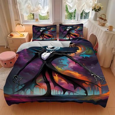 3Pcs Jack Skellington'S Halloween Adventure Bedding Sets For All Sizes New 3D Printed Bed Cover Comforter Duvet Cover Pillowcase Bedroom Decoration