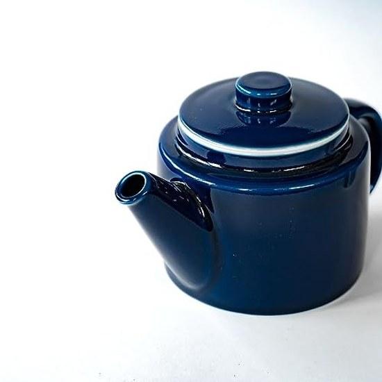 Nishikai Toki Hasami Yaki Common Teapot Navy (Super Stainless Tea Strainer) 500ml Nordic Tableware Black Pot Kyusu Made Japan 13873