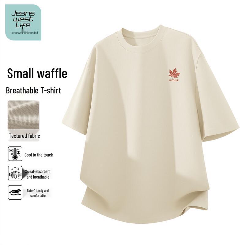 

JEANSWEST LIFE Men s Waffle Knit Short Sleeve T-Shirt XL