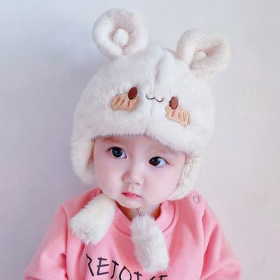 1 Jahr alte Babymütze Winter Ohrenschutz Frostschutz Gesicht niedliche Mütze Säugling Winter niedliche Baby Pullover Plüschmütze
