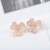New Vintage Hot Brand Earrings Luxury Jewelry for Women Fashion Designer Eardrop Pure 925 Sliver Women's Flowers Clip Earrings