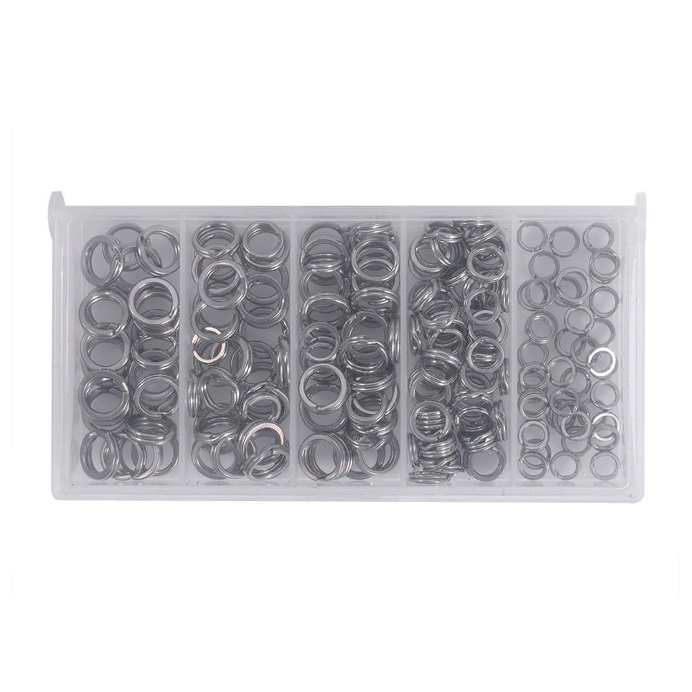 Double Flat Wire Fishing Split Rings Stainless Steel Split Rings  Saltwater Fishing