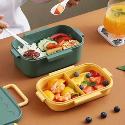 Portable Double-Layer Lunch Box Microwavable Food Storage Containers Divided Lunch Box  Student