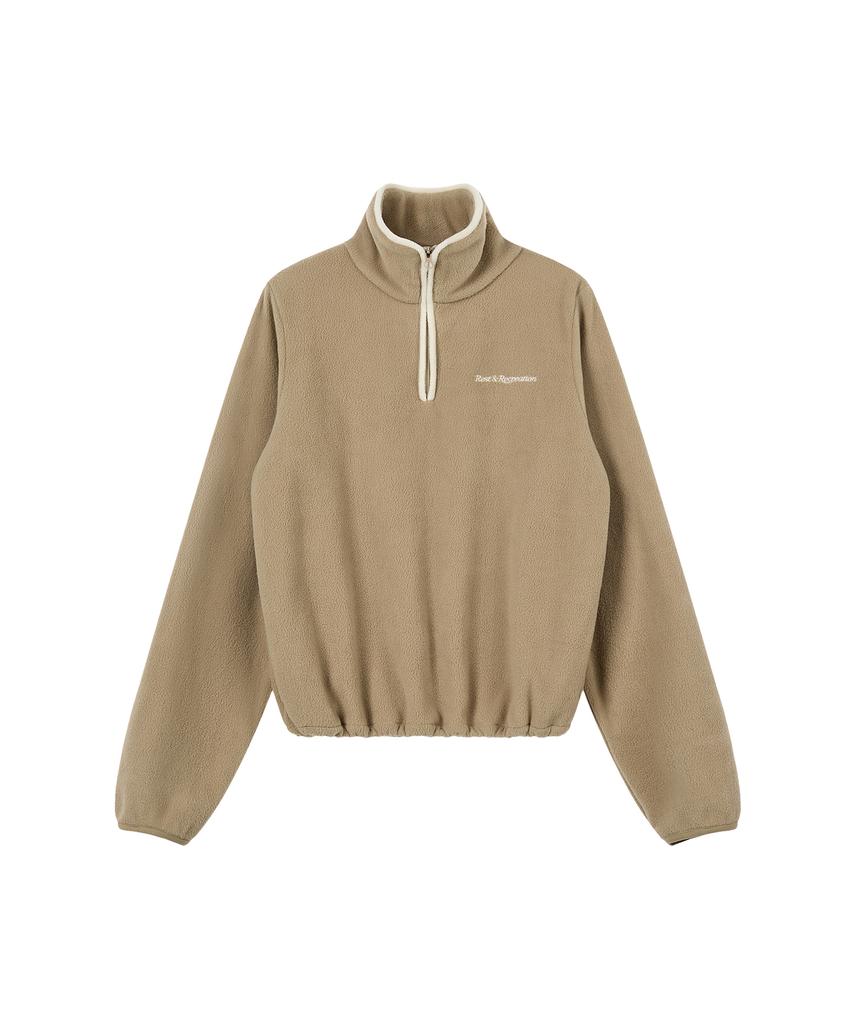 REST&RECREATION Fleece Half Zip-Up - Beige